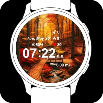 Autumn Glory Garmin watch face preview
