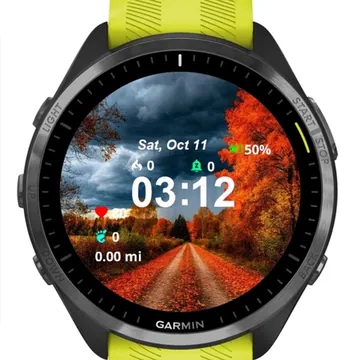 Autumn Halloween Garmin watch face preview