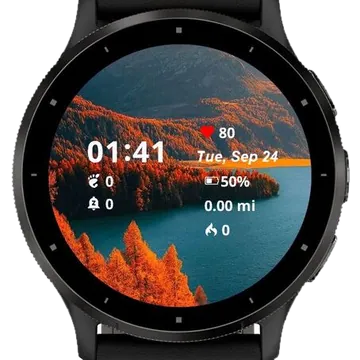 Autumn Lake Garmin watch face preview
