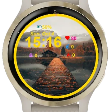 Autumn Leaves Ground Garmin watch face preview