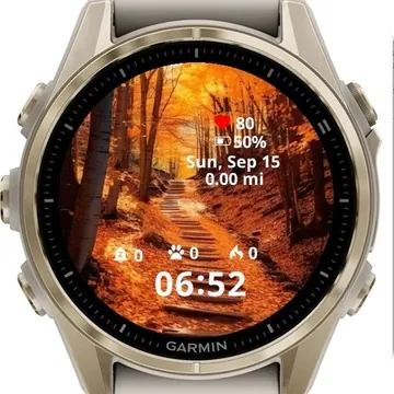 Autumn Path at Twilight Garmin watch face preview