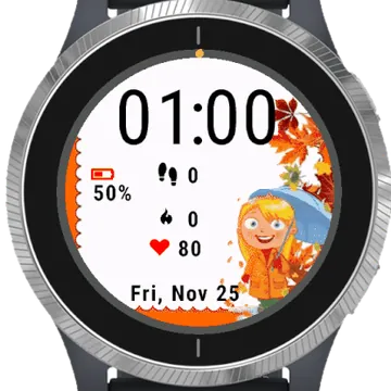 Autumn Poster Sonbahar Garmin watch face preview