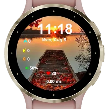 Autumn Sunrise Garmin watch face preview