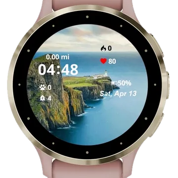 Awesome beach nature Garmin watch face preview