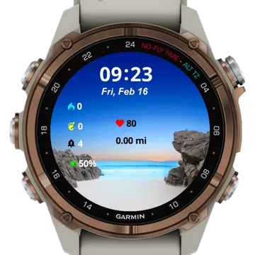 Awesome beach Garmin watch face preview