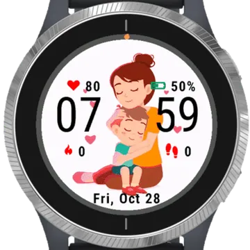 Baby And Mother Garmin watch face preview