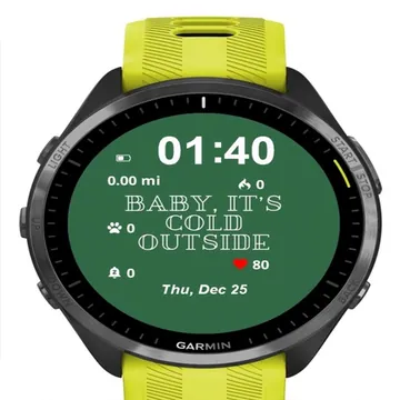 Baby it is Cold Outside Garmin watch face preview