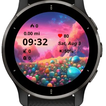 Background Candyland Landscape Garmin watch face preview