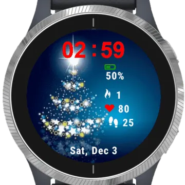 Background Christmas Garmin watch face preview
