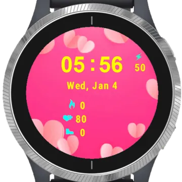 Background Heart Garmin watch face preview
