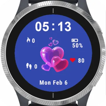 Background Heart Garmin watch face preview