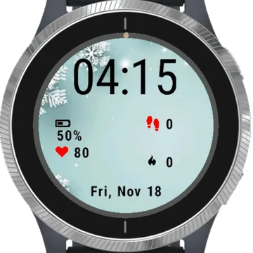 Background Snowflakes Garmin watch face preview