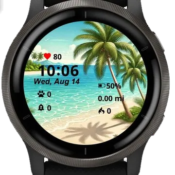 Background Tropical Garmin watch face preview
