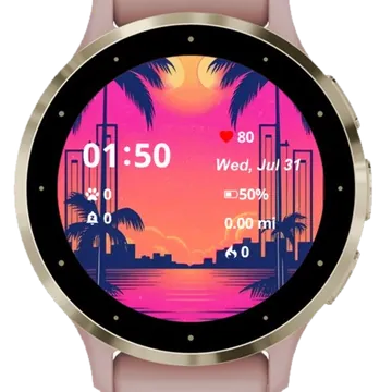 Background Tropical Garmin watch face preview