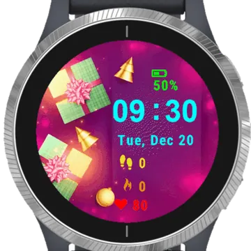 Background With Giftbox Garmin watch face preview