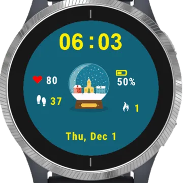 Ball Winter Garmin watch face preview