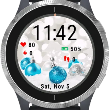 Balls Christmas Decorations Garmin watch face preview