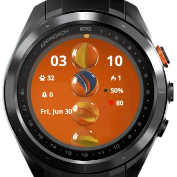 Balls Garmin watch face preview