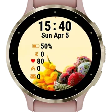 Basket Filled Easter Garmin watch face preview