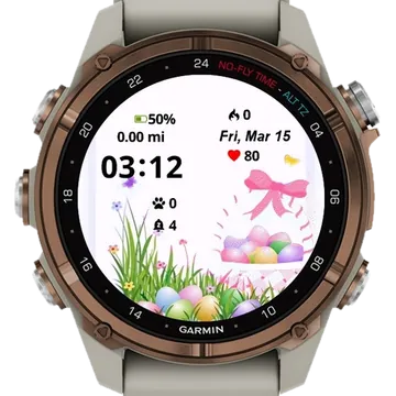Basket with eggs Garmin watch face preview
