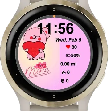 Be Mine Garmin watch face preview