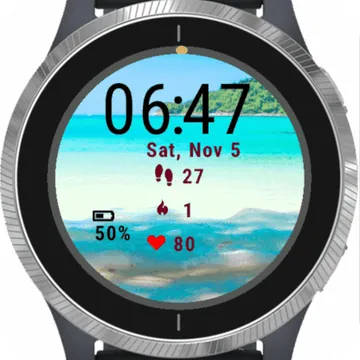 Beach Garmin watch face preview
