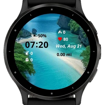 Beach Garmin watch face preview