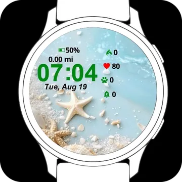 Beach Garmin watch face preview