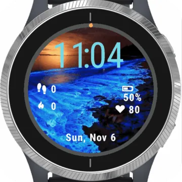 Beach Blue Garmin watch face preview