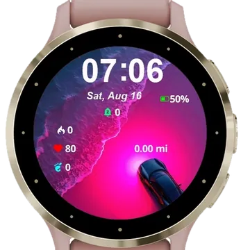 Beach Car Garmin watch face preview