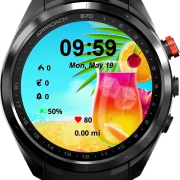 Beach Holiday Garmin watch face preview