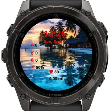 Beach Landscape Garmin watch face preview