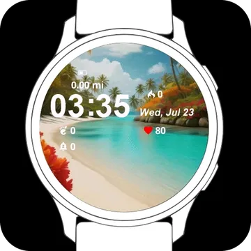 Beach Landscape Garmin watch face preview