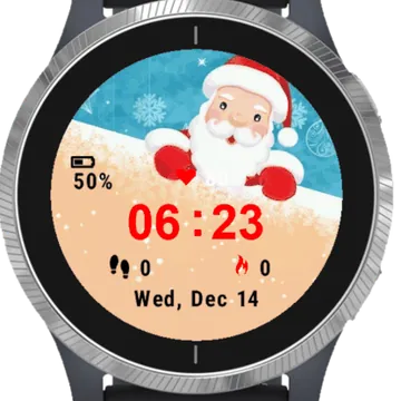 Beach Santa Garmin watch face preview