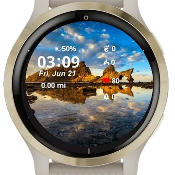 Beach Sunrise Indonesia Garmin watch face preview