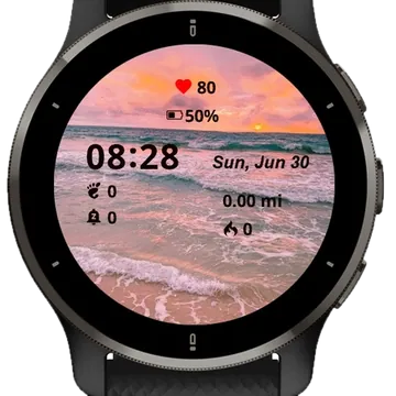 Beach Sunrise Garmin watch face preview