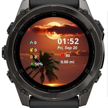 Beach Sunset Garmin watch face preview