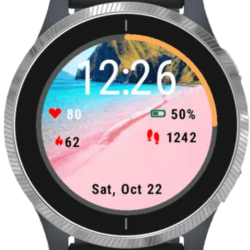 Beach Garmin watch face preview