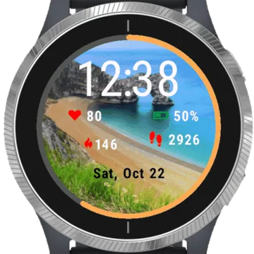 Beachfront Garmin watch face preview