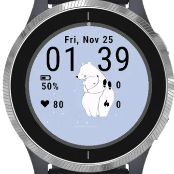 Bear Lovely Garmin watch face preview