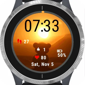 Bear Moon Garmin watch face preview
