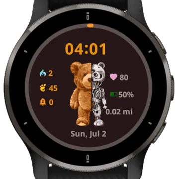 Bear Robot Garmin watch face preview