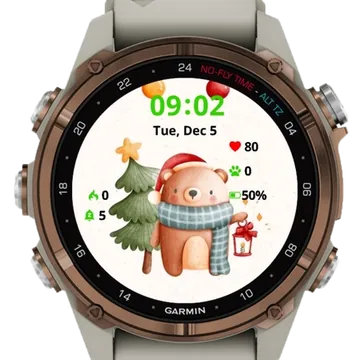 Bear Winter Garmin watch face preview