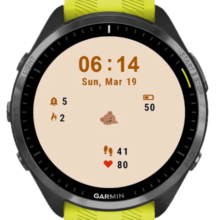 Bear Garmin watch face preview