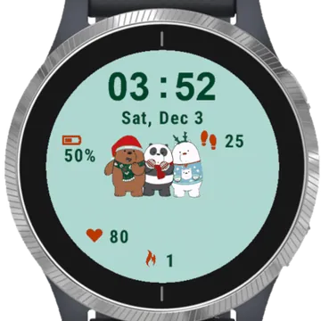 Bears Friends Garmin watch face preview