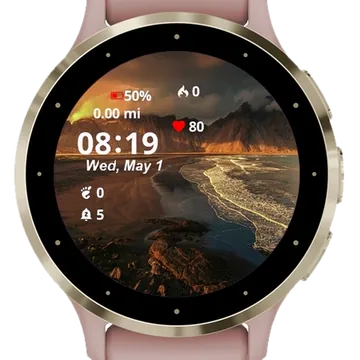 Beautiful Background Sunset Garmin watch face preview