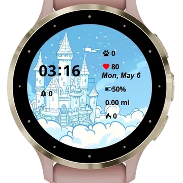 Beautiful Blue Sky Garmin watch face preview