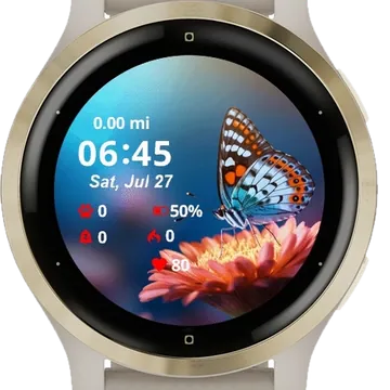 Beautiful Butterfly Nature Garmin watch face preview