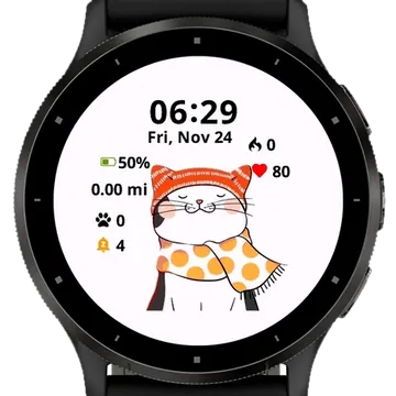 Beautiful Cat Garmin watch face preview