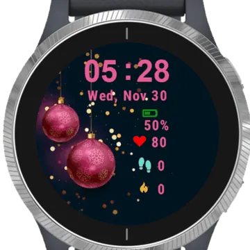 Beautiful Christmas Garmin watch face preview